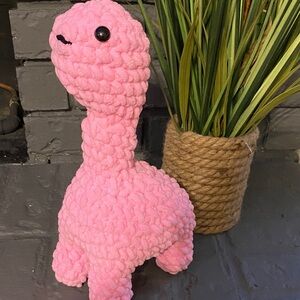 Handmade Pink Dino Stuffed Animal
